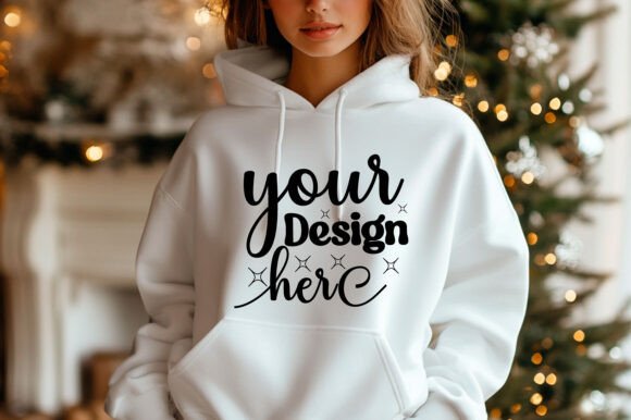Christmas 18000 Hoodie Mockup: Graphics for Product Mockups