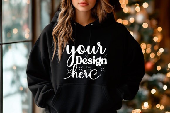 Christmas 18000 Hoodie Mockup: Graphics for Product Mockups