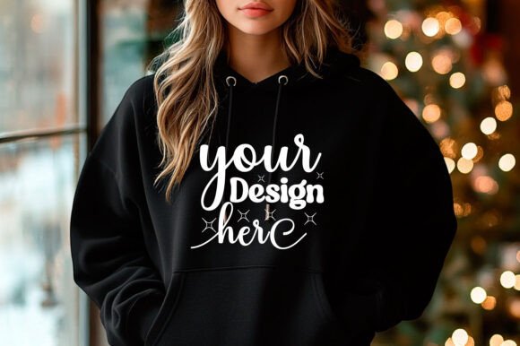 Christmas 18000 Women Hoodie Mockup 17: Graphics & Product Mockups