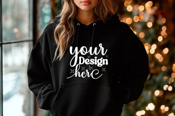 Christmas 18000 Women Hoodie Mockup 39: Graphics & Product Mockups