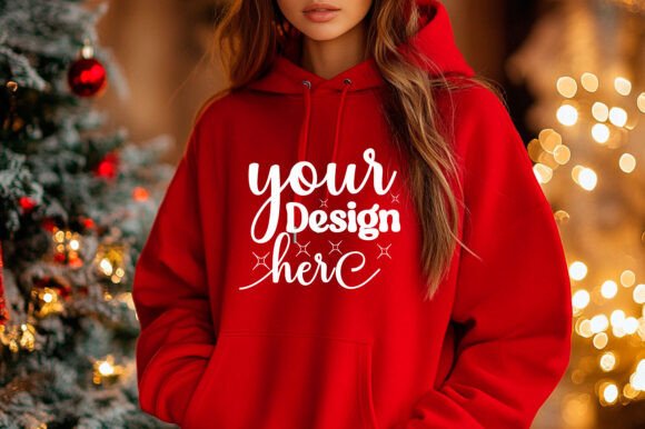 Christmas 18000 Women Hoodie Mockup 62: Graphics & Product Mockups