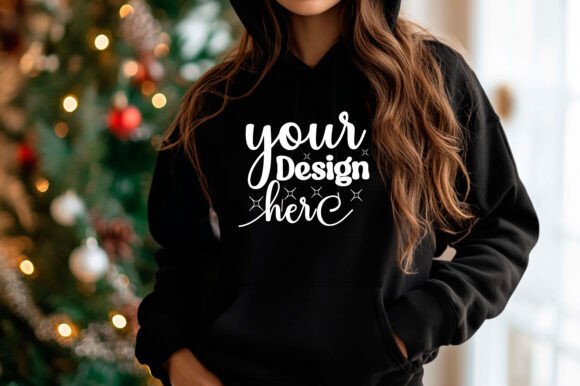 Christmas 18000 Women Hoodie Mockup: Graphics & Product Mockups