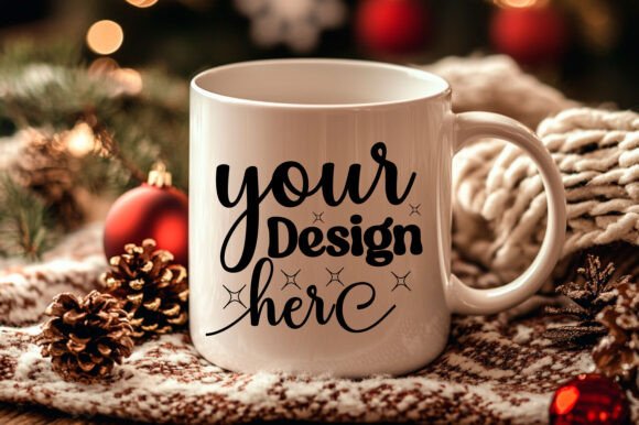 Christmas Mug Mockup 13: Essential Graphics for Product Mockups