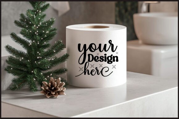 Christmas Toilet Roll Mockup 12: Graphics & Product Mockups
