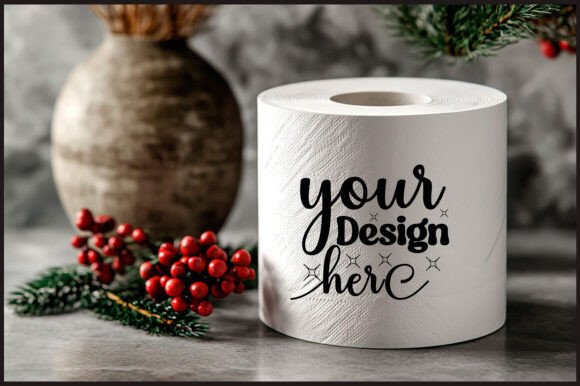 Christmas Toilet Roll Mockup 96: Graphics for Product Mockups