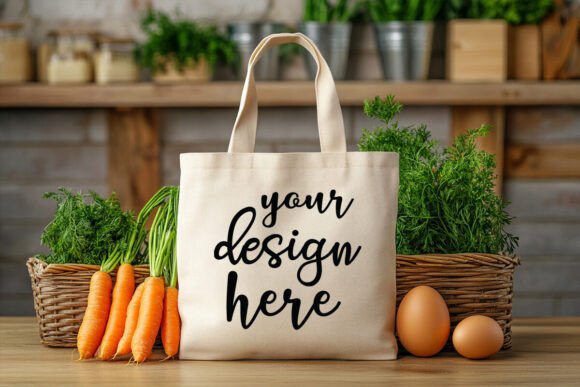 Easter Tote Bag Mockup: Premium Graphics for Product Mockups