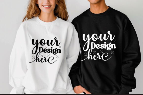 Gildan 18000 Couple Mockup 36 Graphics