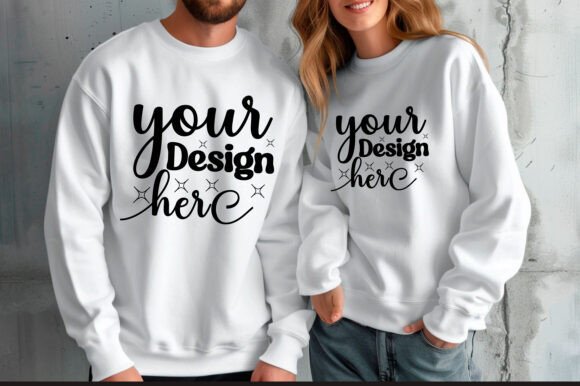 Gildan 18000 Couple Mockup 37 Graphics