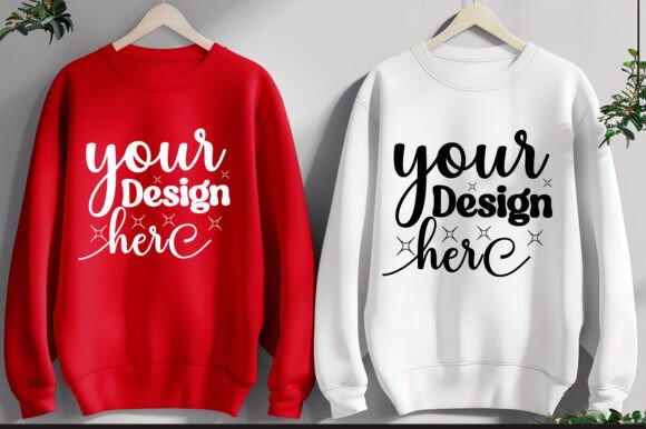 Gildan 18000 Couple Mockup: Premium Graphics
