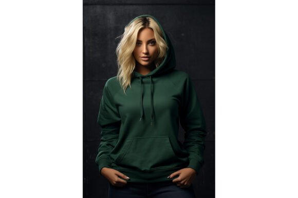 Green Hoodie Mockup: Graphics for Product Mockups