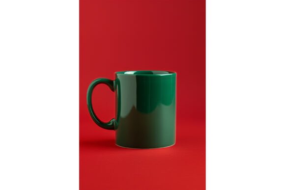 Green Mug Mockup: Graphics for Product Mockups