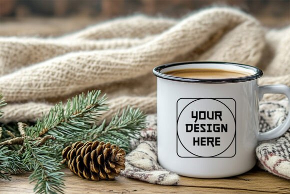 Happy New Year Coffee Mug Mockup: Graphics & Product Mockups