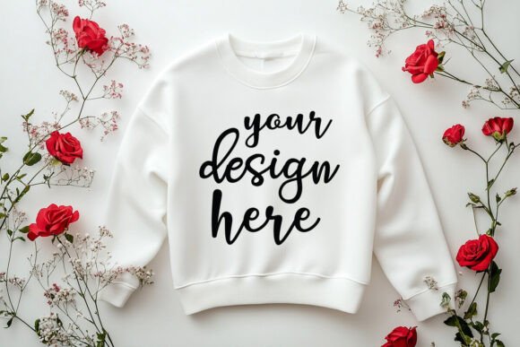 Valentine Gildan 18000 Mockup: Graphics & Product Mockups